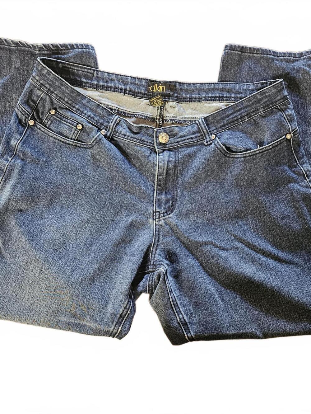 DKNY Women’s Plus Size 18W Stretch Denim Jeans Blue